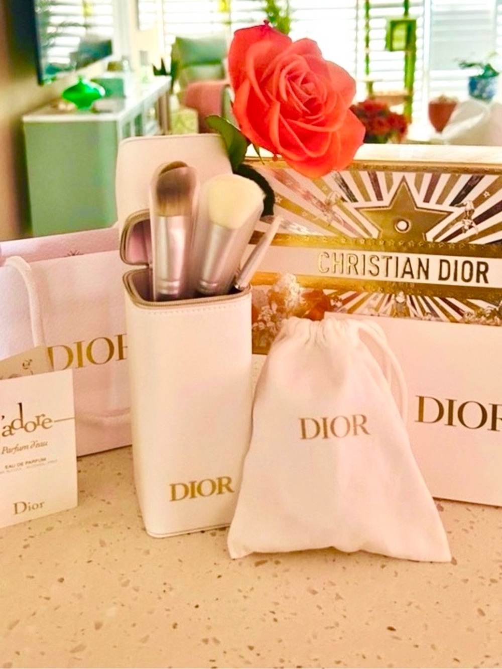 DIOR Limited Edition Make up Brush Kit in Zip Case and Packaging